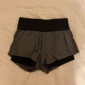 Lulu Lemon Grey Running Shorts